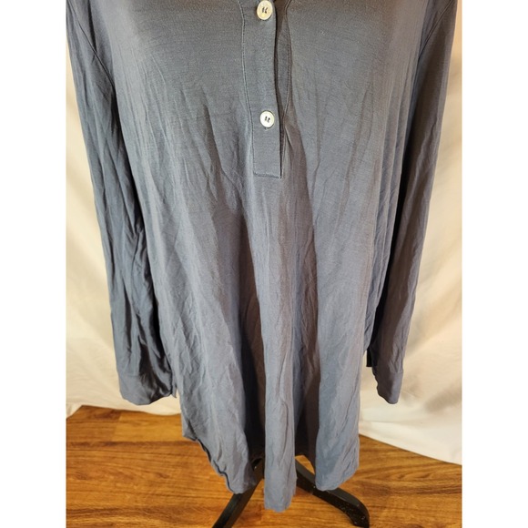 Eberjey Gisele Sleep Shirt Night Shirt Steel Blue Modal Stretch Small - Picture 3 of 6